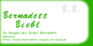 bernadett biebl business card